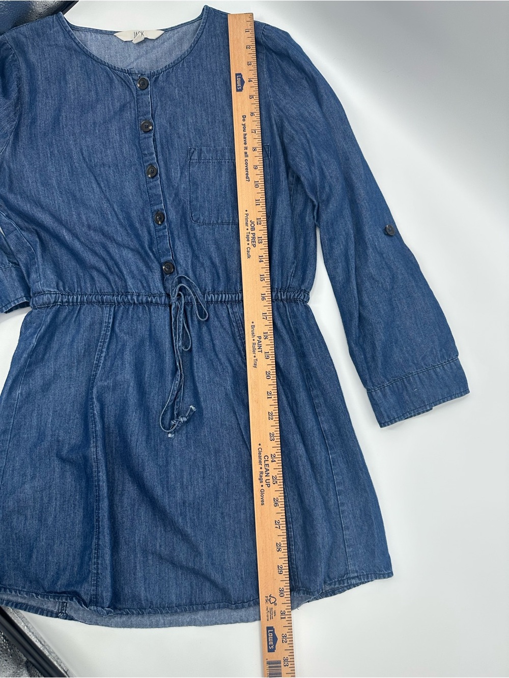 JACK by BB Dakota Denim Chambray Mini Dress Size Small 1185 - Picture 6 of 11